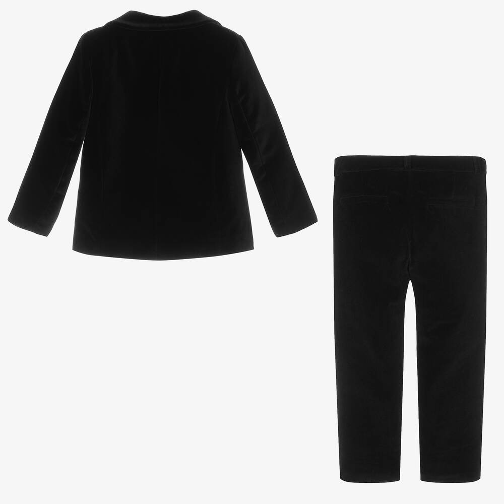 Beatrice & George-Черный бархатный костюм для мальчиков | Childrensalon