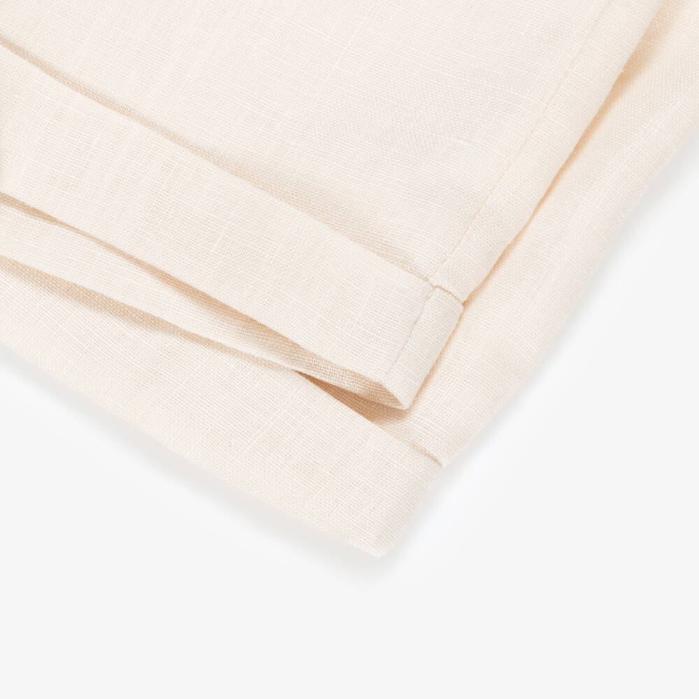 Beatrice & George-Boys Blue Knitted Top & Ivory Shorts Set with Sailboat Motif | Childrensalon