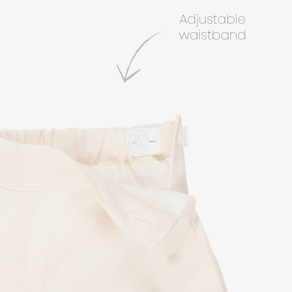 Beatrice & George-Boys Blue Knitted Top & Ivory Shorts Set with Sailboat Motif | Childrensalon