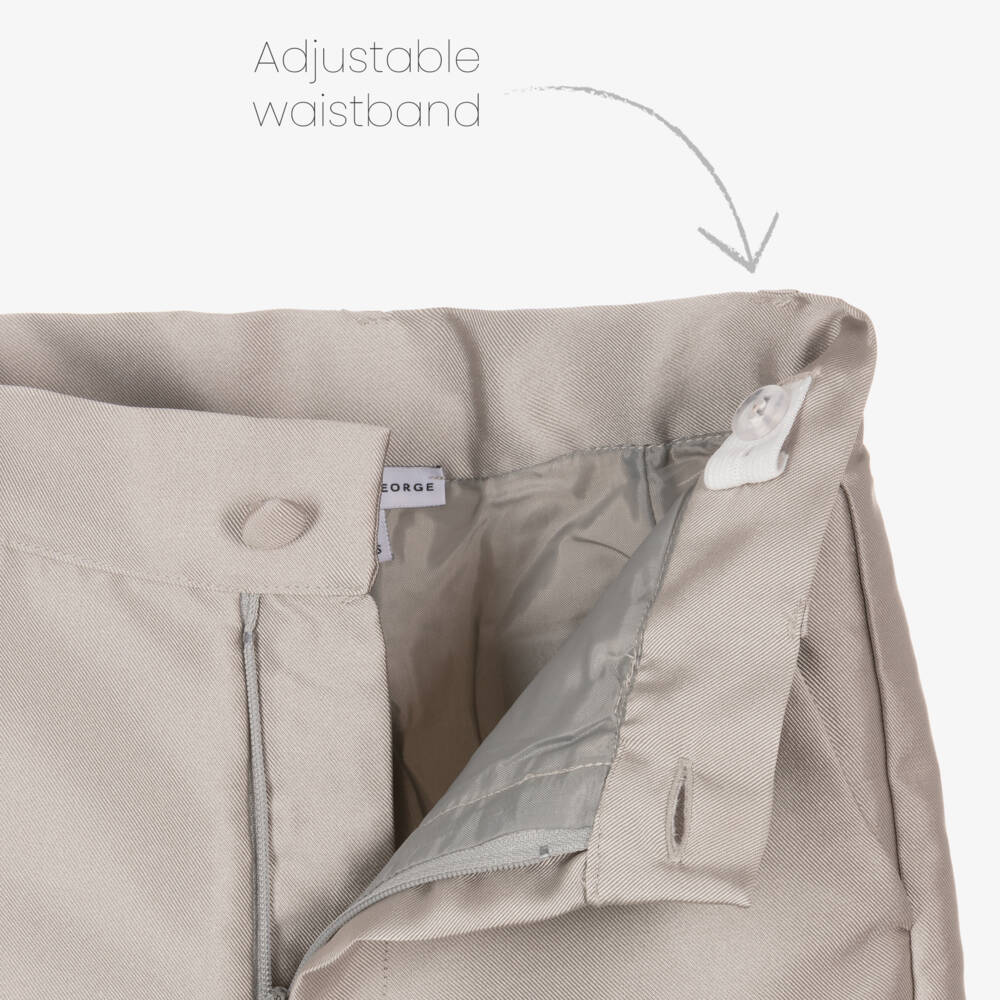 Beatrice & George-Boys Bronze Satin Twill Suit | Childrensalon