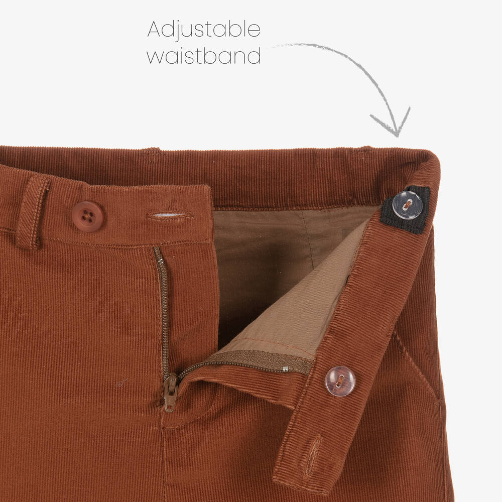 Beatrice & George-Boys Brown Corduroy Trouser Set | Childrensalon