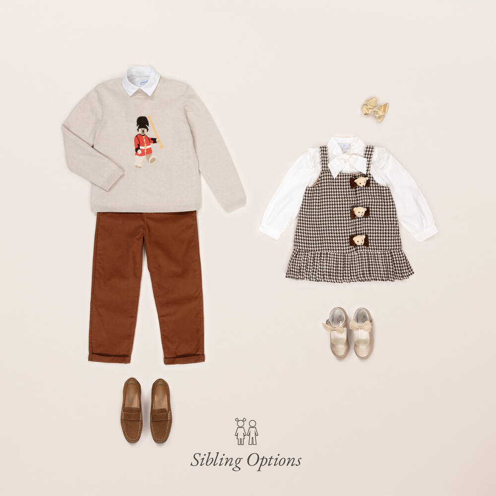 Beatrice & George-Boys Brown Corduroy Trouser Set | Childrensalon