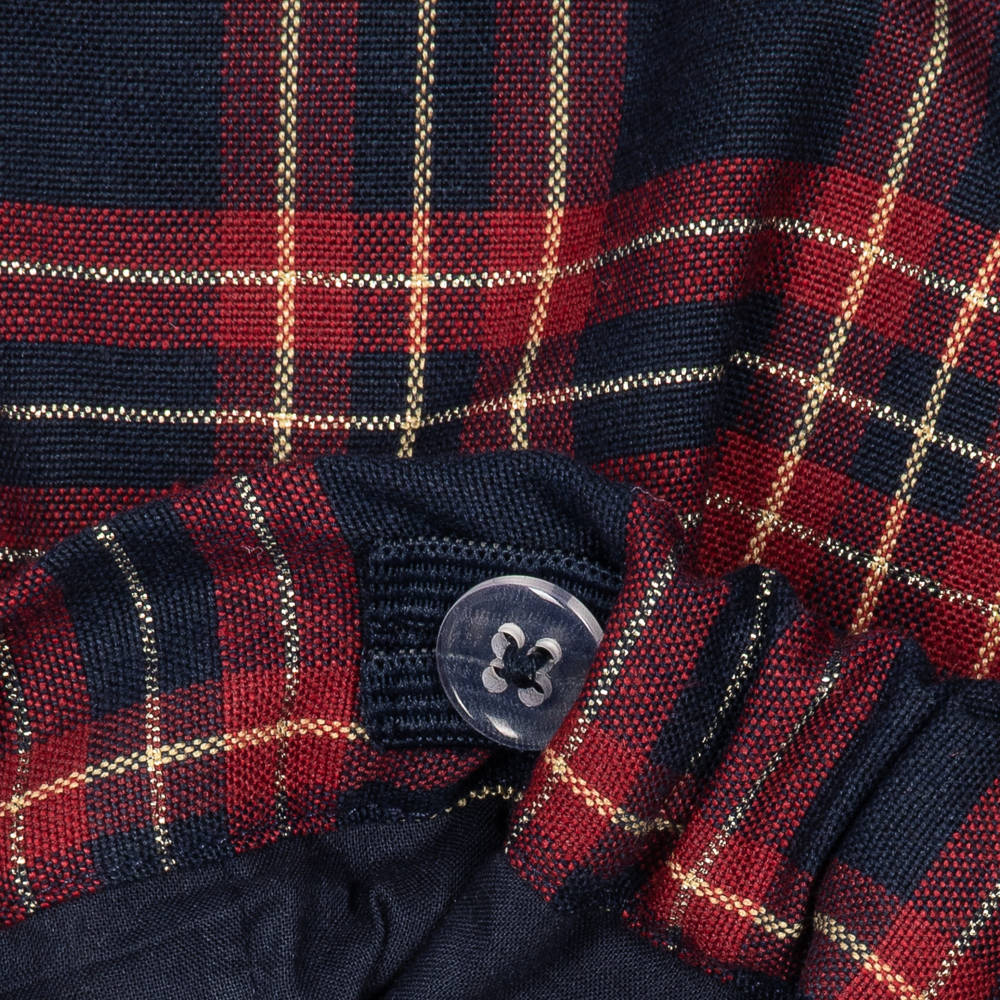 Beatrice & George-Boys Burgundy & Navy Blue Tartan Shorts Set | Childrensalon