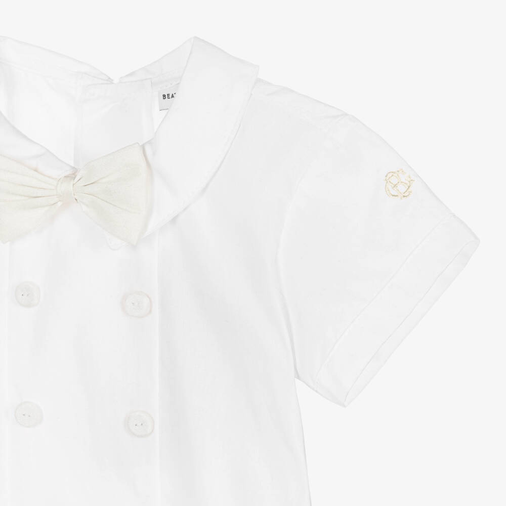 Beatrice & George-بِدلة رسمية لون أبيض وعاجي للأولاد | Childrensalon