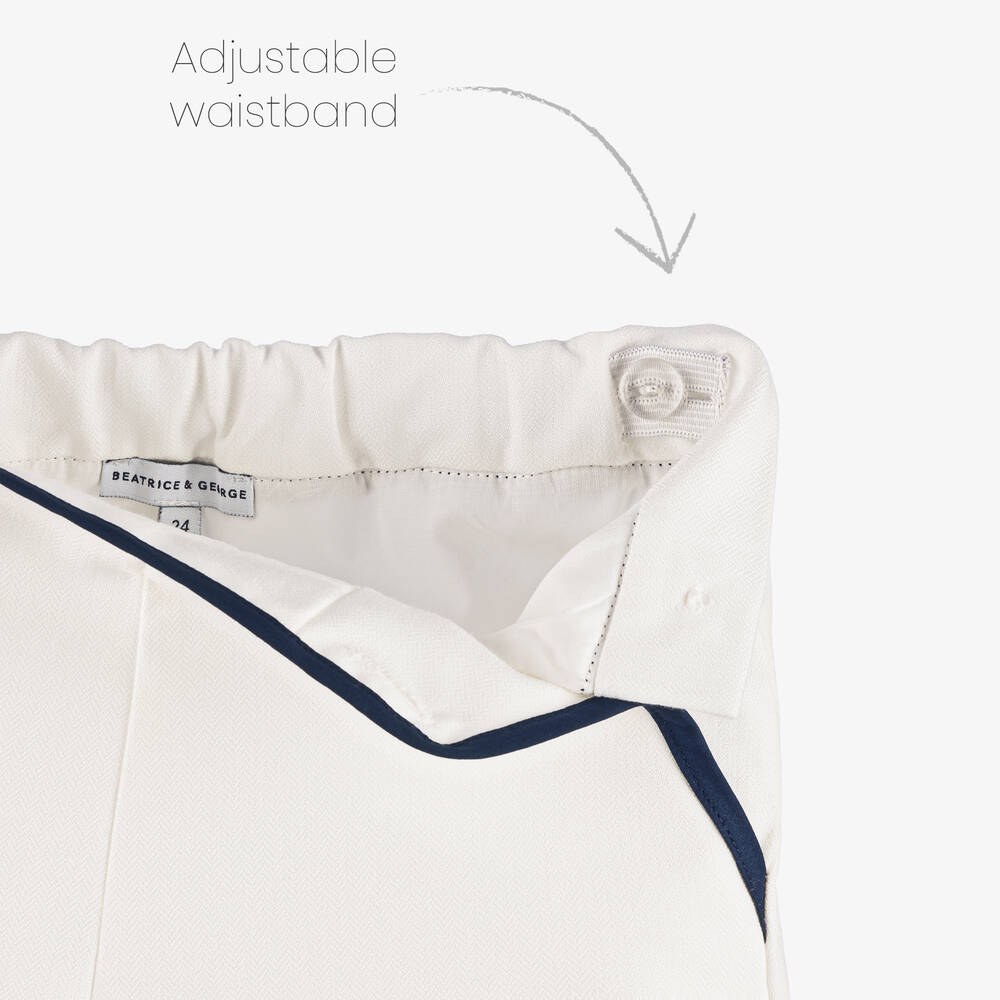 Beatrice & George-Кремовый костюм с шортами в матросском стиле | Childrensalon