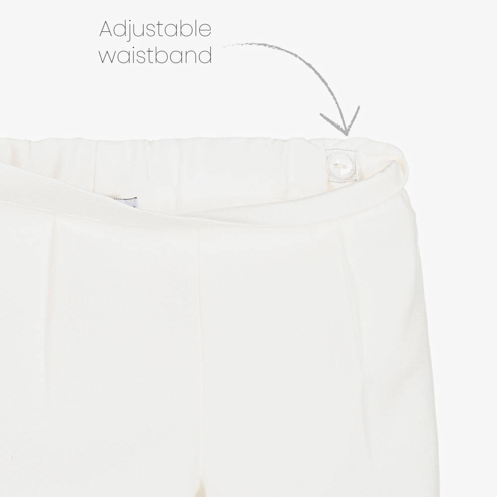 Beatrice & George-Boys Ivory & White Shorts Suit | Childrensalon