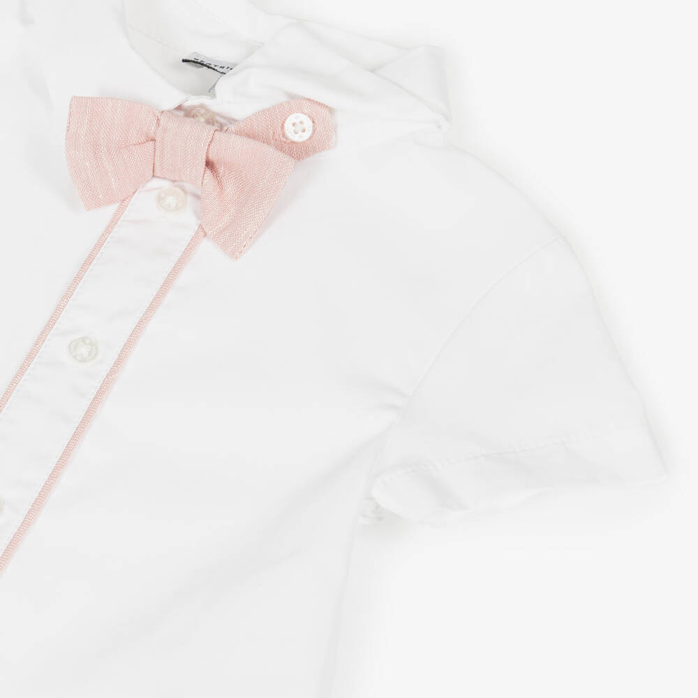 Beatrice & George-Boys Pink Waistcoat & Shorts Suit | Childrensalon