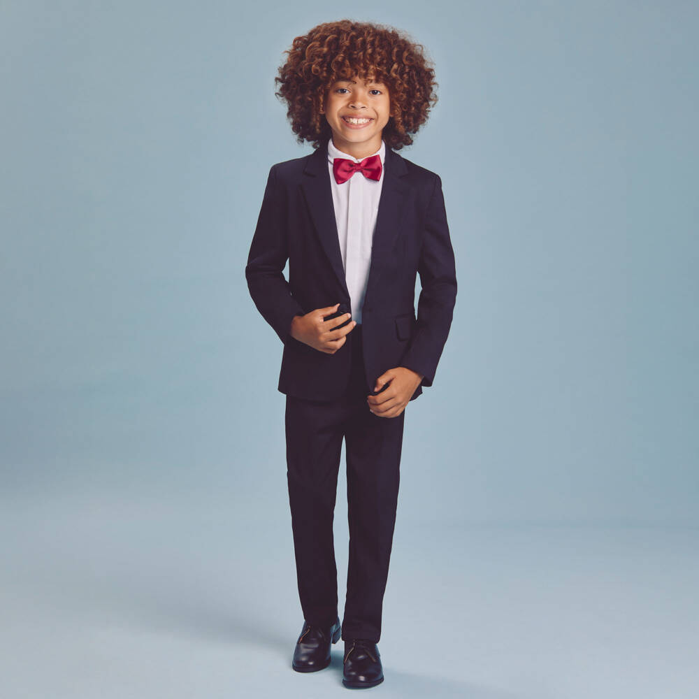 Beatrice & George-Boys White Cotton Monogram Shirt | Childrensalon