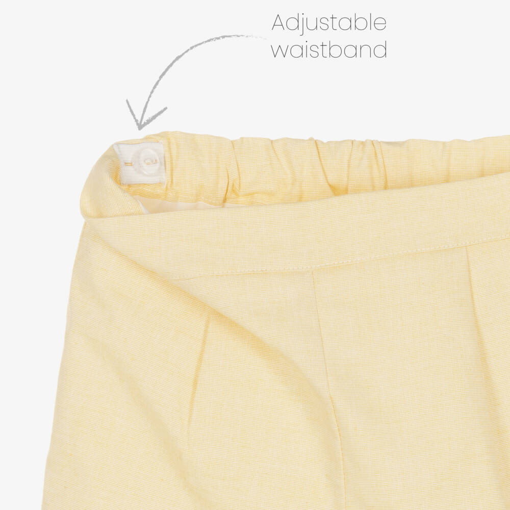 Beatrice & George-Boys Yellow Waistcoat & Shorts Suit | Childrensalon