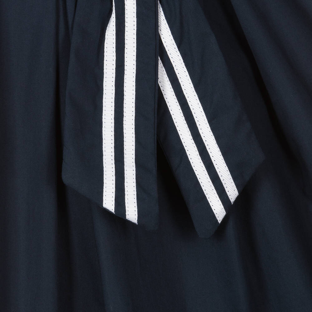 Beatrice & George-Girls Blue Cotton Sailor Dress | Childrensalon