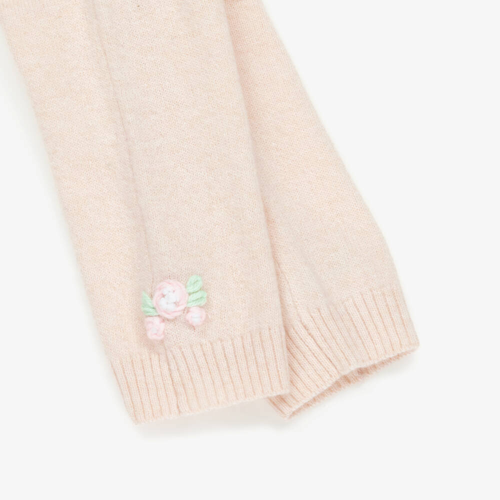 Beatrice & George-طقم بنطلون صوف مارينو لون زهري فاتح للبنات  | Childrensalon