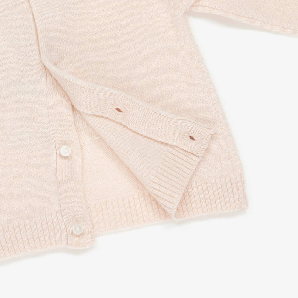 Beatrice & George-طقم بنطلون صوف مارينو لون زهري فاتح للبنات  | Childrensalon