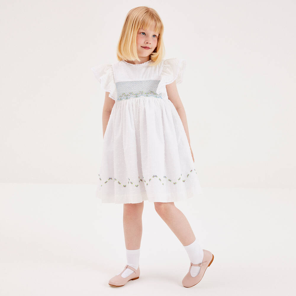 Beatrice & George-Girls Pink Leather T-Bar Shoes | Childrensalon