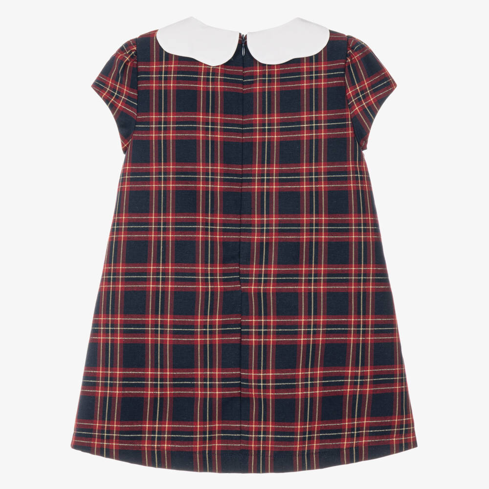 Beatrice & George-Girls Red Tartan A-line Dress | Childrensalon