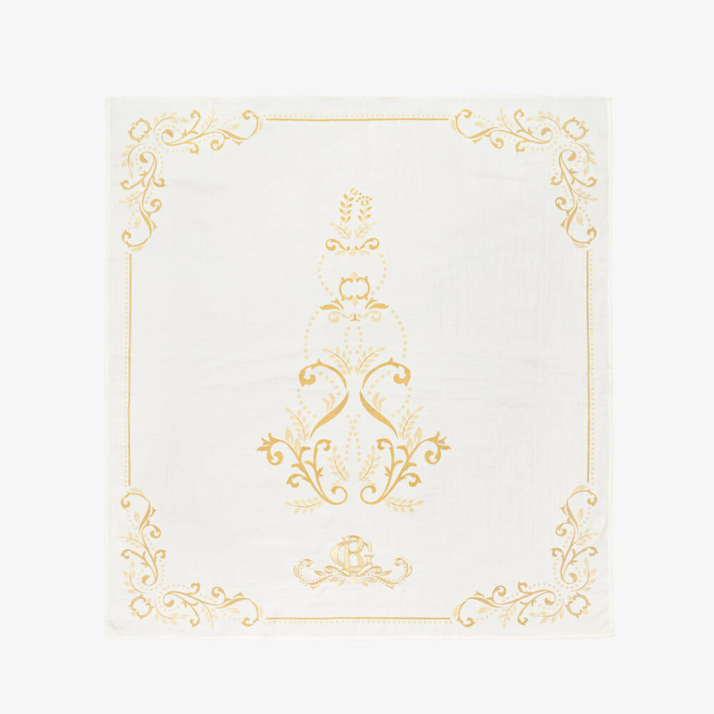 Beatrice & George-Ivory Cotton Babysuit & Swaddle Gift Set | Childrensalon