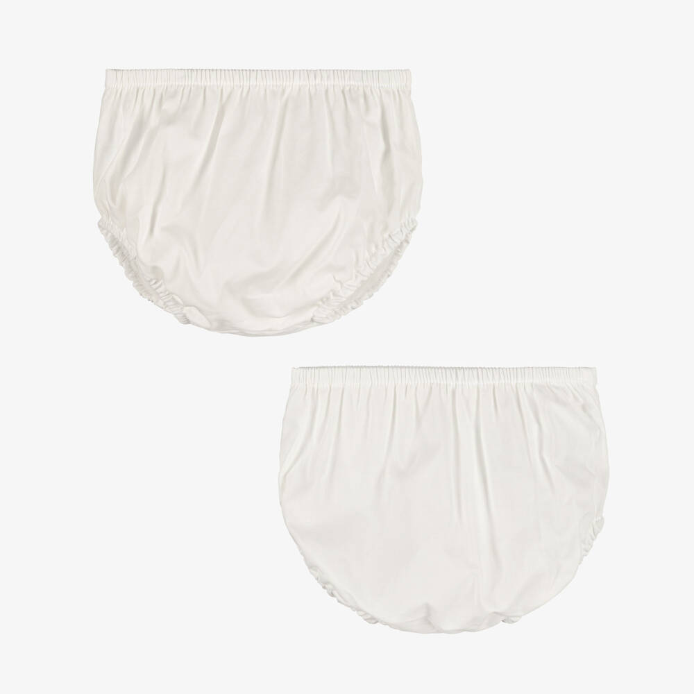 Beatrice & George-Ivory Hand-Smocked Dupion Ceremony Gown & Bonnet Set | Childrensalon