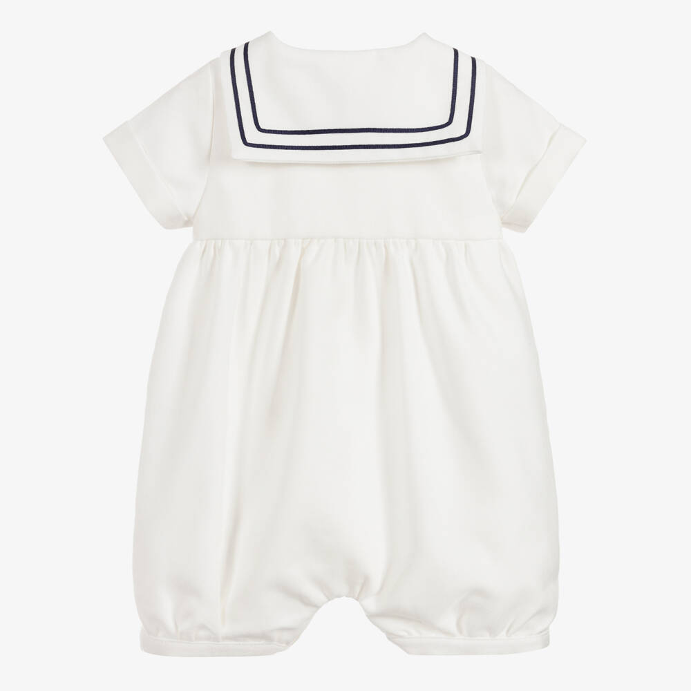 Beatrice & George-Ivory & Navy Blue Sailor Style Shortie | Childrensalon