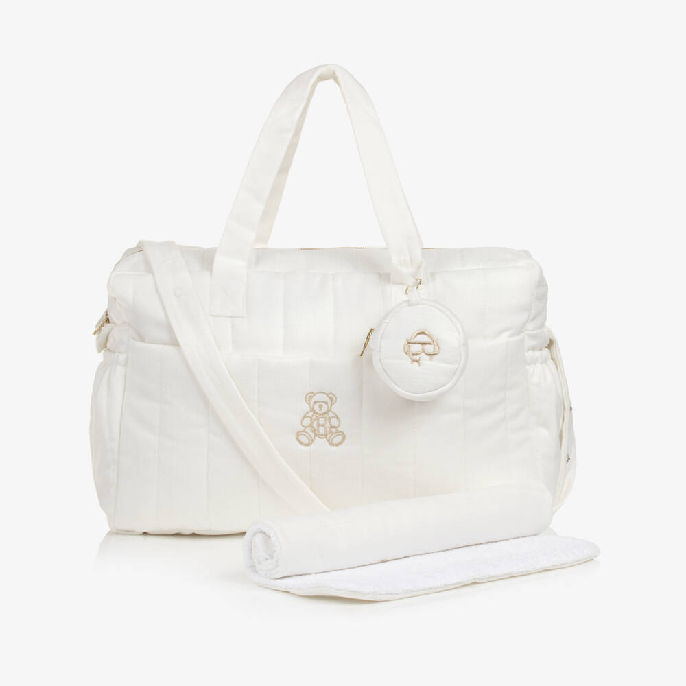 Beatrice & George-Pale Ivory Baby Changing Bag (50cm) | Childrensalon