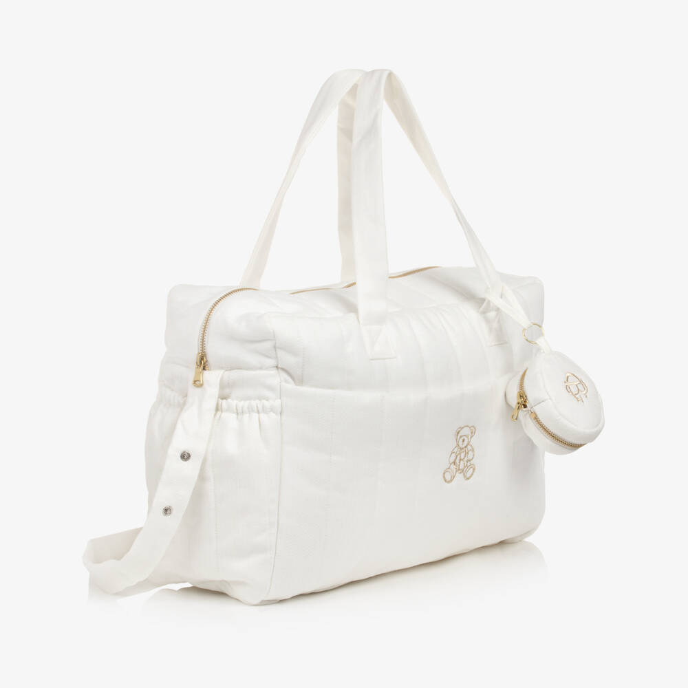 Beatrice & George-Pale Ivory Baby Changing Bag (50cm) | Childrensalon