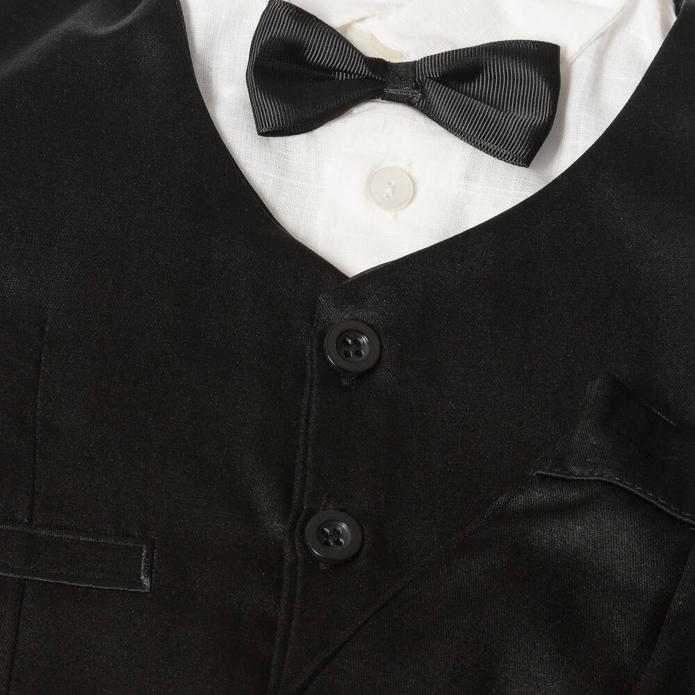 Beau KiD-بدلة جيليه لون أسود وأبيض | Childrensalon