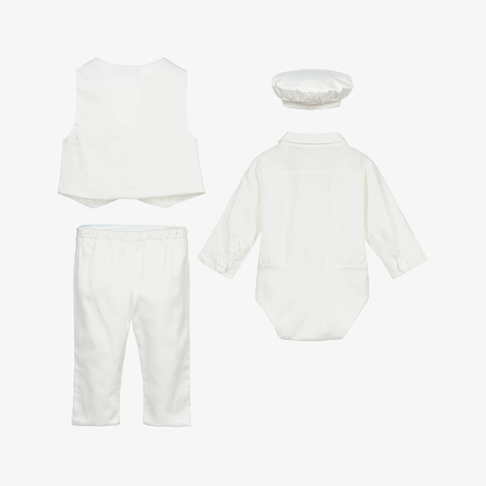 Beau KiD-Baby Boys Ivory Waistcoat Suit | Childrensalon