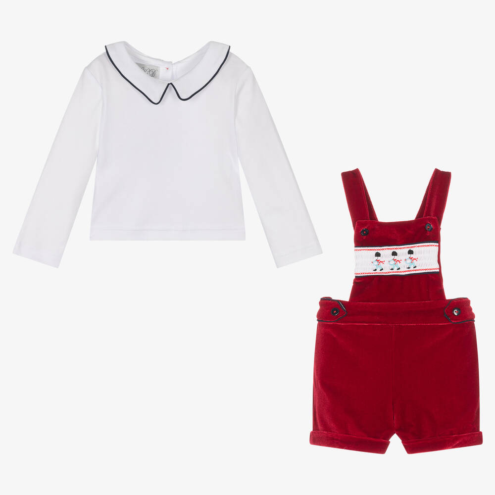 Beau KiD-Топ и красный полукомбинезон | Childrensalon