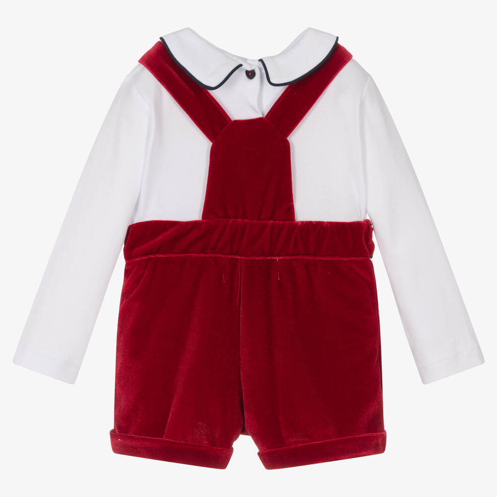 Beau KiD-Топ и красный полукомбинезон | Childrensalon