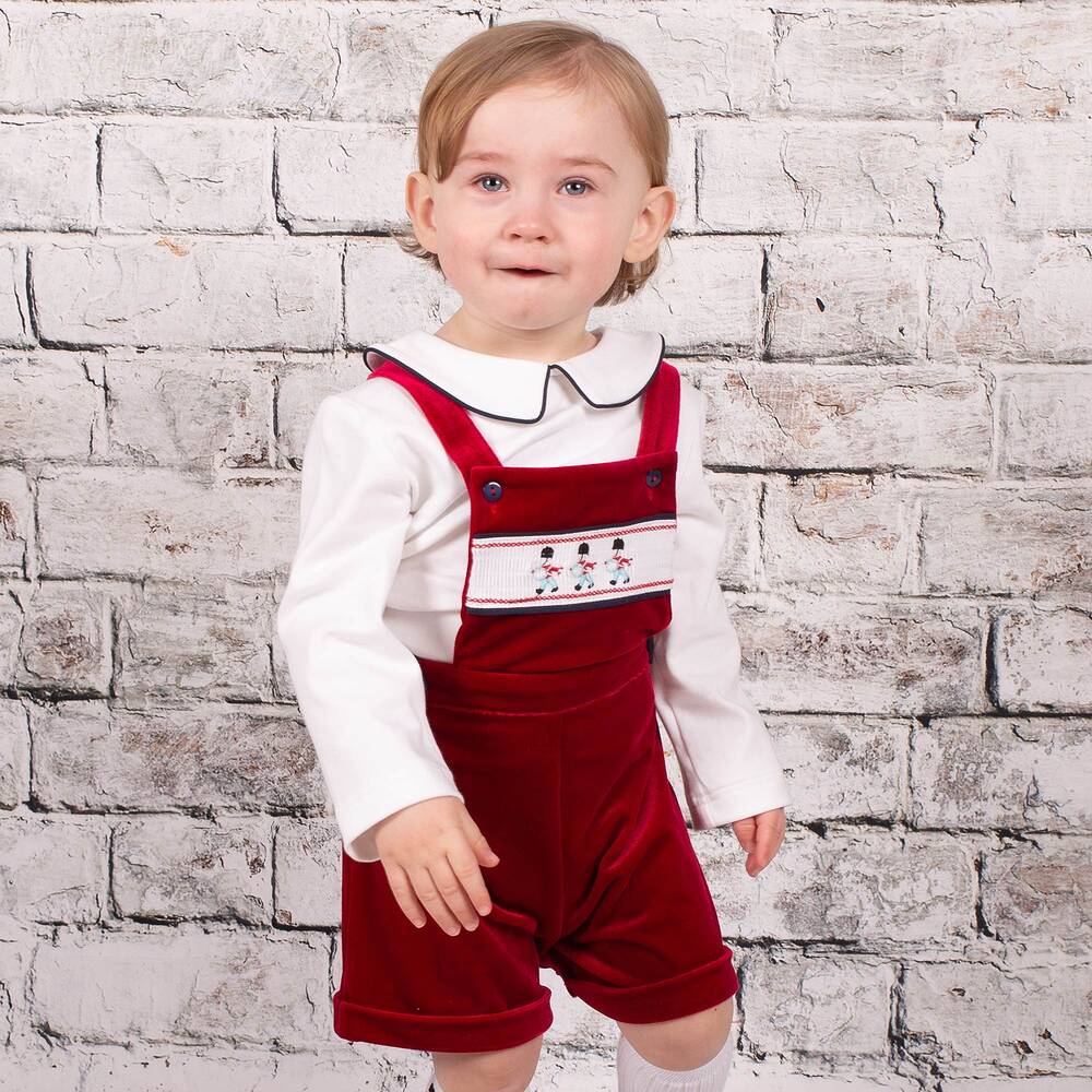 Beau KiD-Топ и красный полукомбинезон | Childrensalon