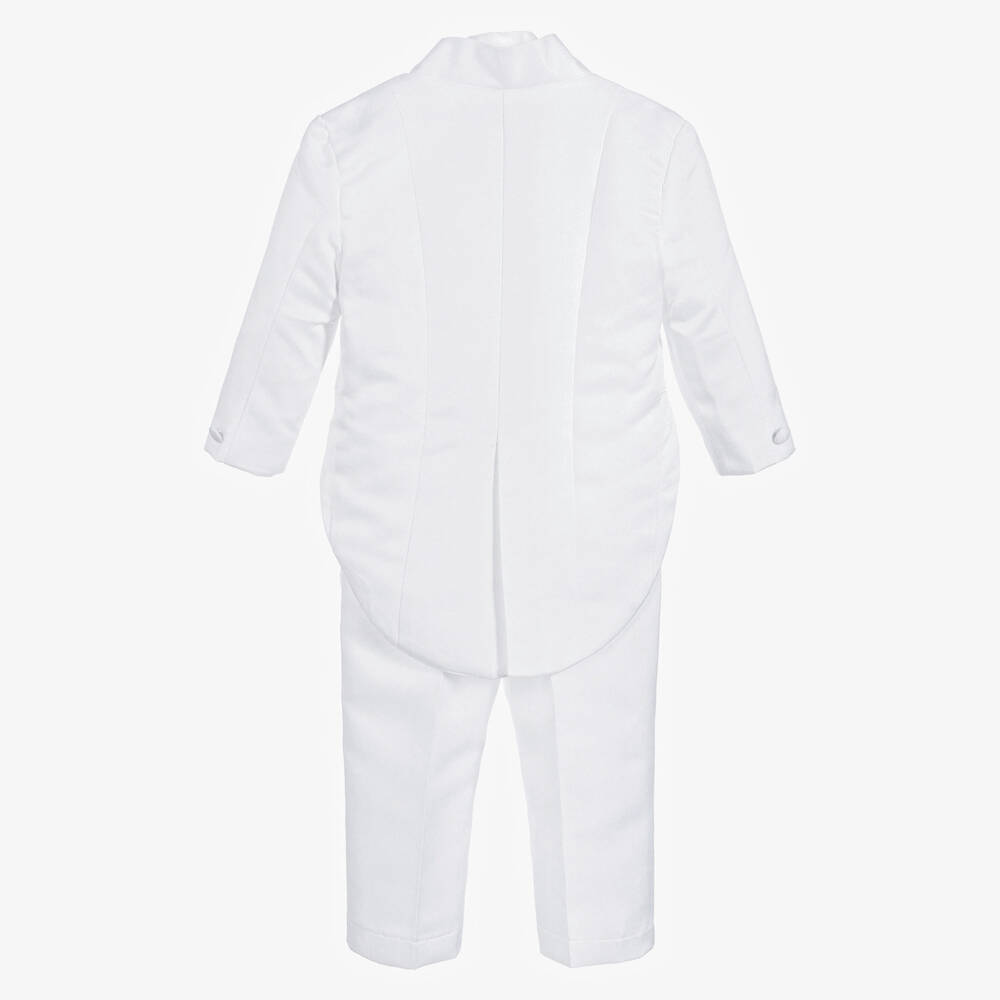 Beau KiD-بدلة ساتان لون أبيض للمواليد | Childrensalon