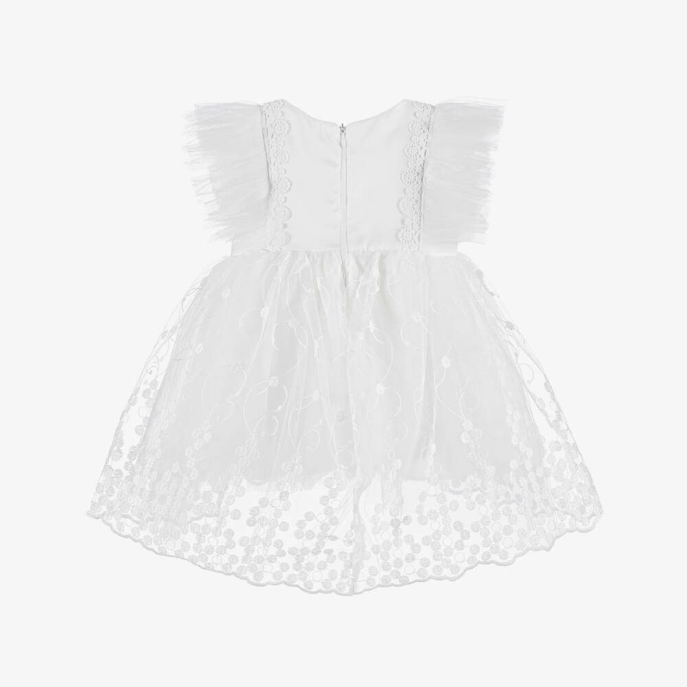 Beau KiD-Baby Girls Ivory Tulle Dress, Headband & Shoes Set | Childrensalon