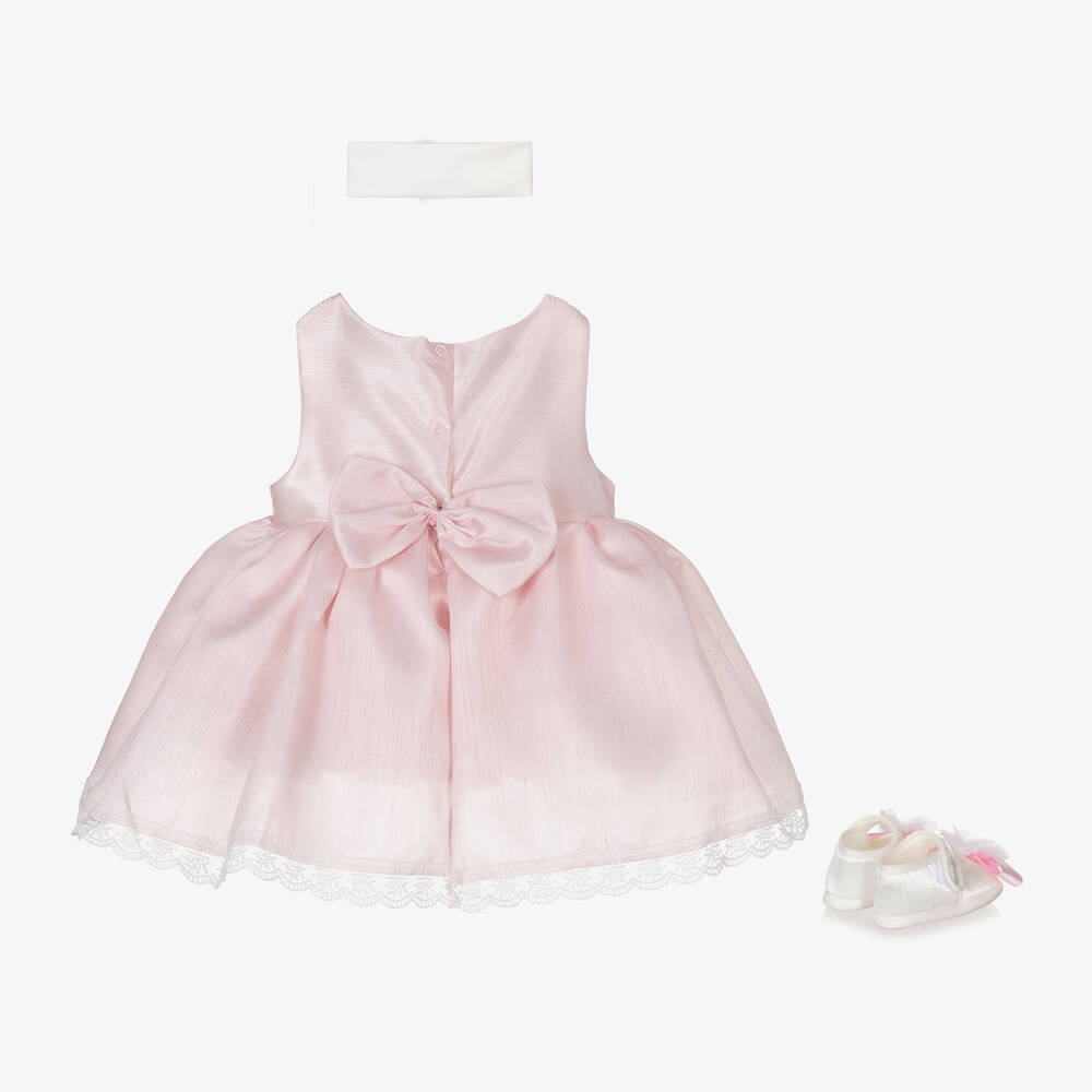 Beau KiD-Розовый комплект с кружевным платьем для малышек | Childrensalon