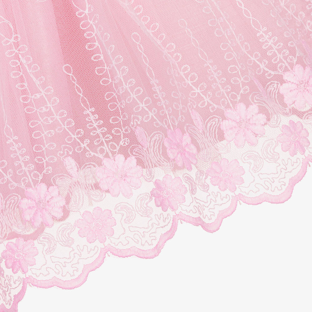 Beau KiD-Baby Girls Pink Tulle Dress & Bonnet Set | Childrensalon