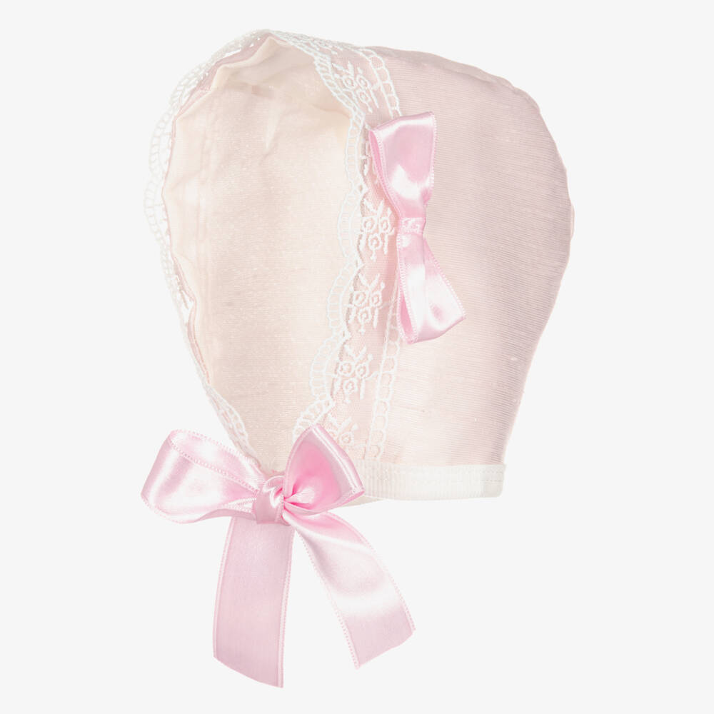 Beau KiD-Baby Girls Pink Tulle Dress & Bonnet Set | Childrensalon
