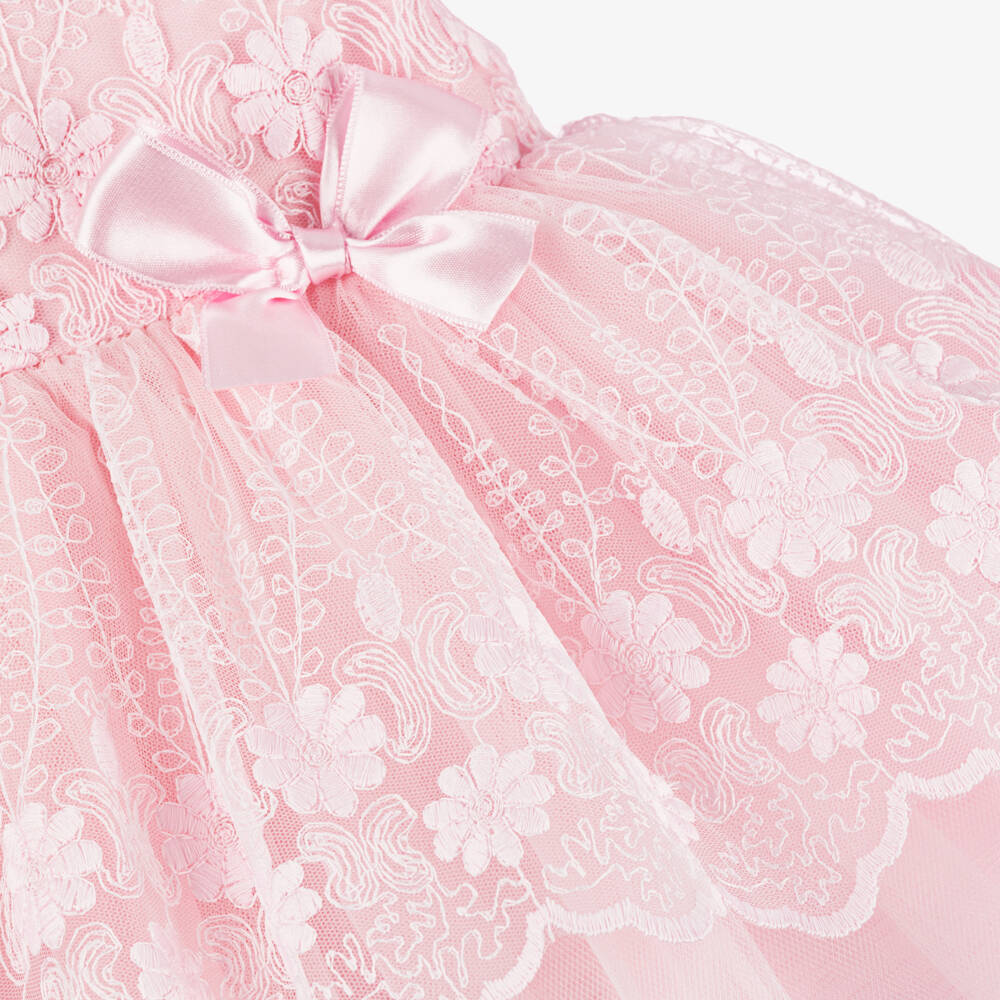 Beau KiD-طقم فستان وطوق رأس تول لون زهري | Childrensalon