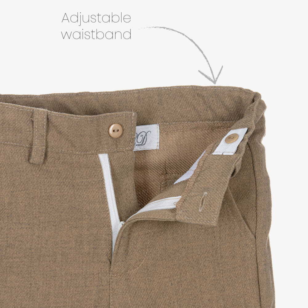 Beau KiD-Boy Brown & Ivory Trouser Set with Hat | Childrensalon