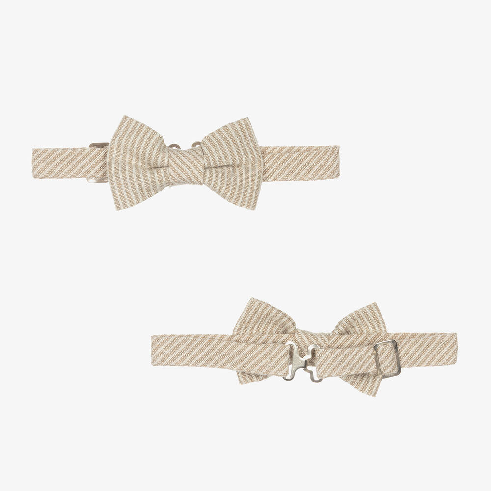 Beau KiD-Бежевый костюм с шортами в полоску для мальчиков | Childrensalon