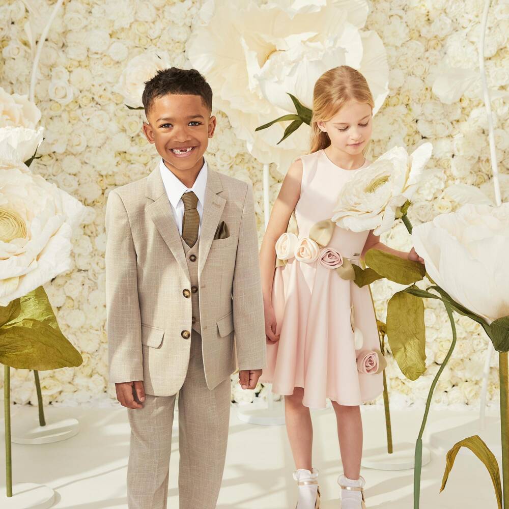 Beau KiD-Boys Beige Trouser Suit | Childrensalon