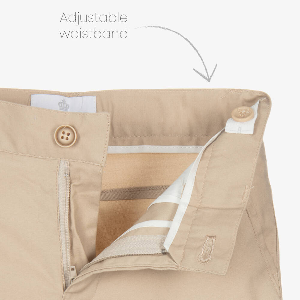 Beau KiD-Boys Blue & Beige Viscose & Linen Suit  | Childrensalon