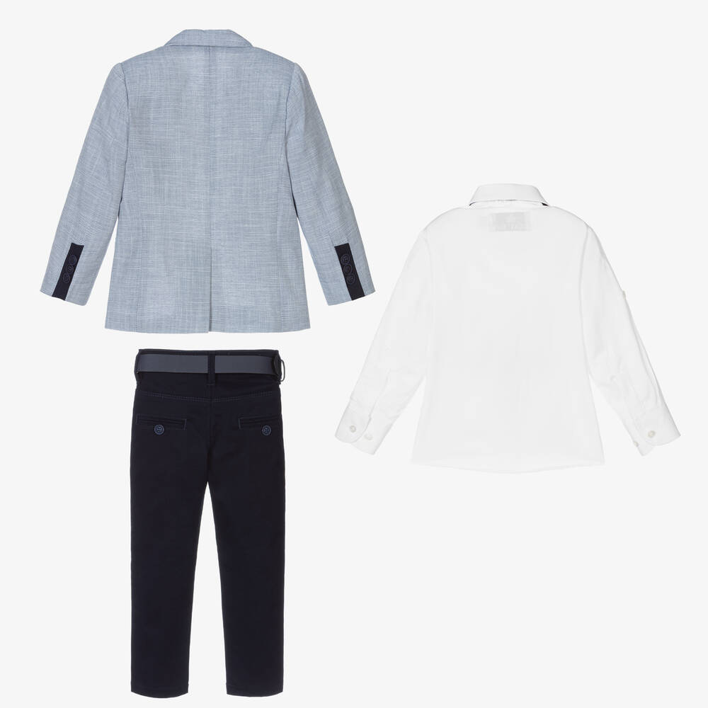 Beau KiD-Костюм белого и голубого/синего цвета (5 предметов) | Childrensalon