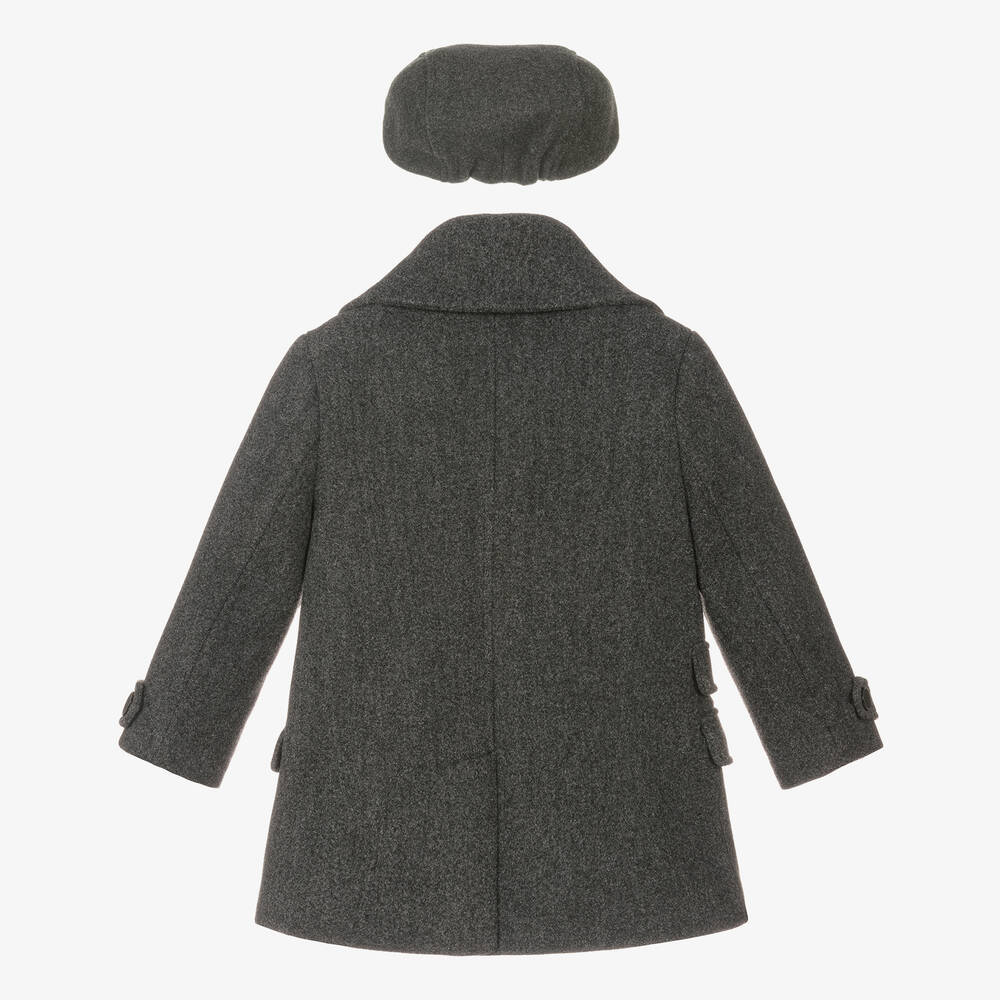 Beau KiD-Серое пальто и шапка для мальчиков | Childrensalon
