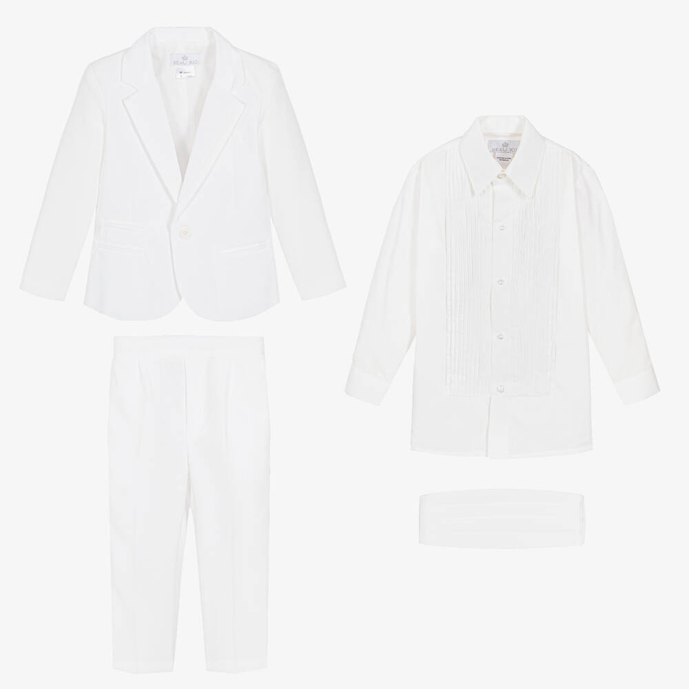 Beau KiD-Кремовый костюм-смокинг из 5 предметов | Childrensalon