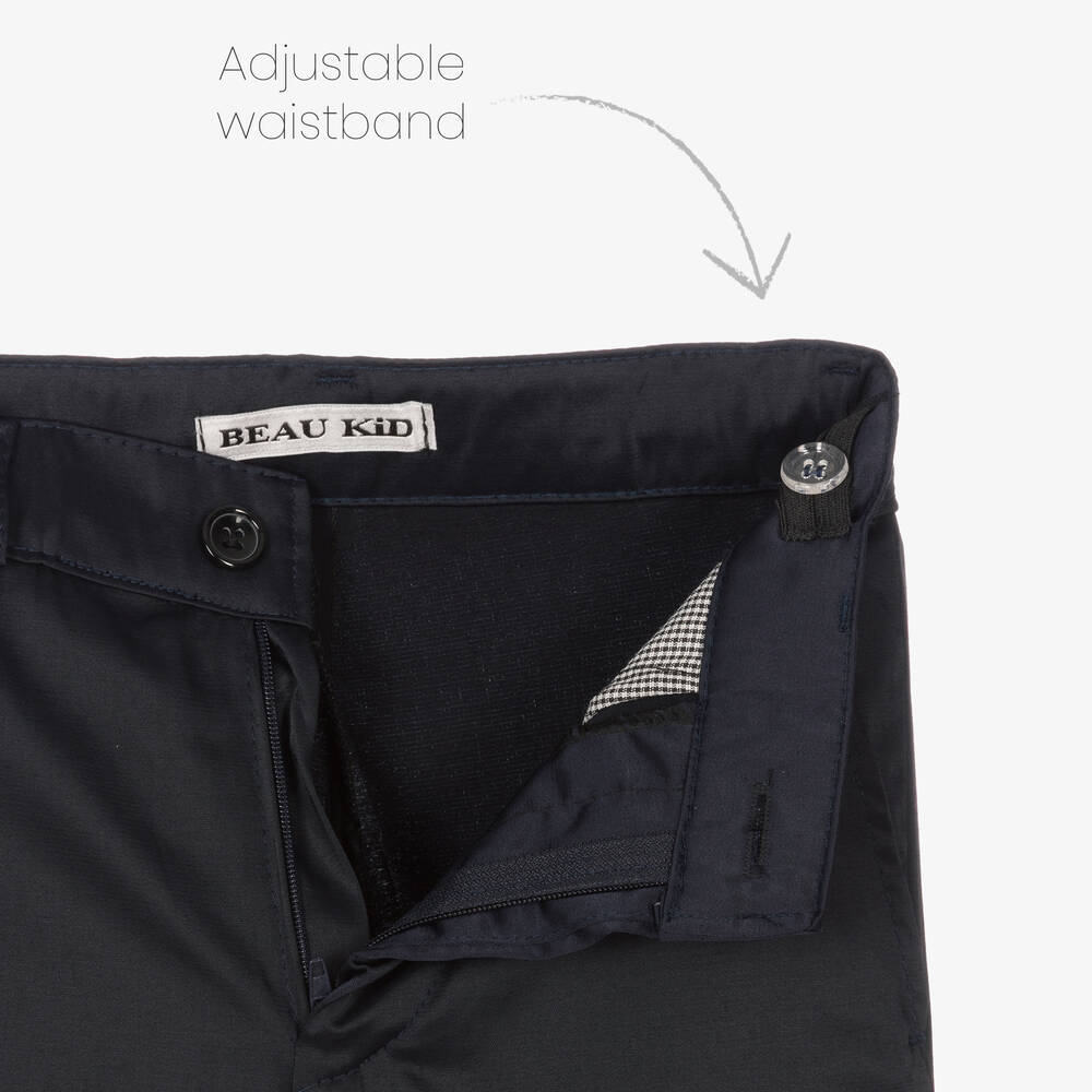 Beau KiD-Boys Navy Blue Tuxedo Suit | Childrensalon