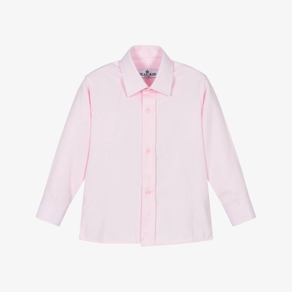 Beau KiD-Boys Pink Cotton Shirt | Childrensalon