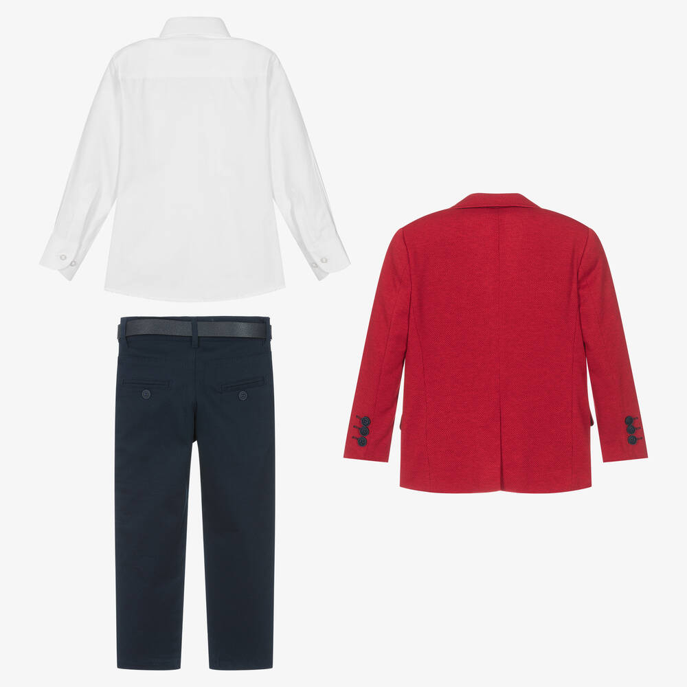 Beau KiD-Boys Red & Blue Suit | Childrensalon