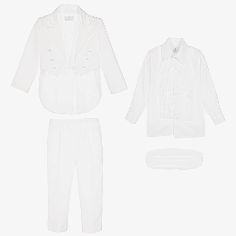 Beau KiD-Костюм-смокинг из 5 предметов белого цвета | Childrensalon