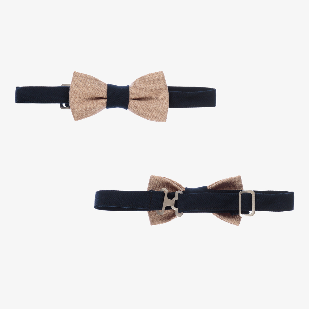 Beau KiD-طقم بِدلة لون بيج وكحلي للأولاد | Childrensalon