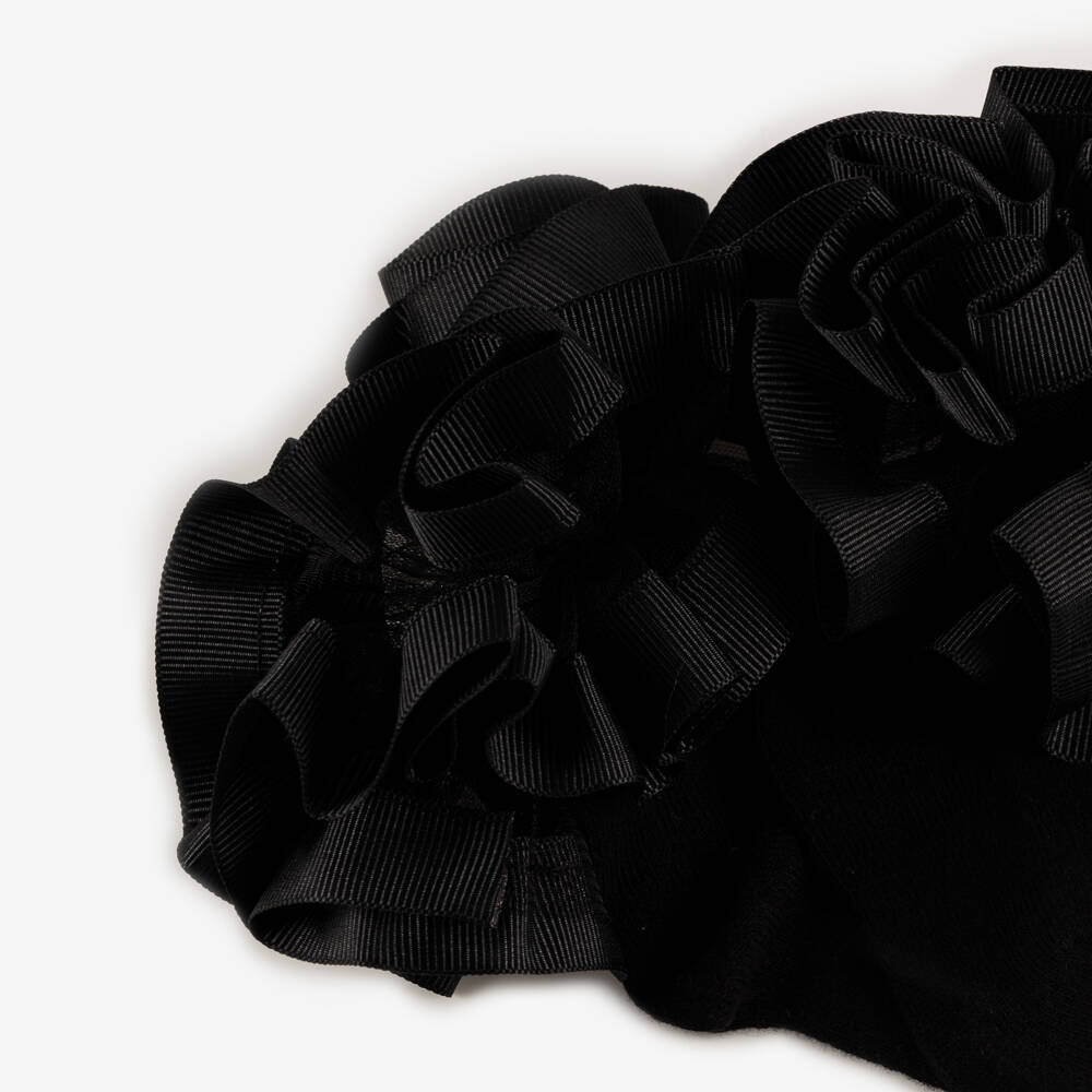 Beau KiD-Черные носки с рюшами для девочек | Childrensalon