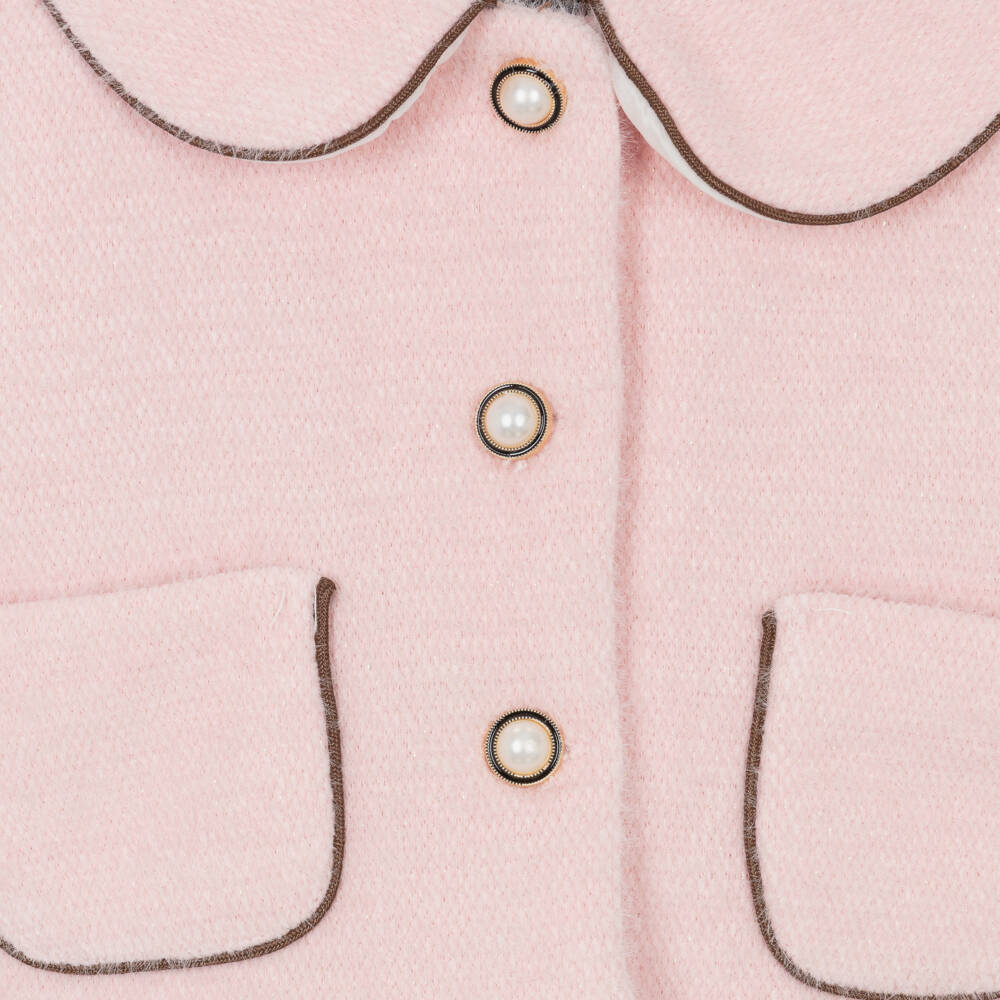 Beau KiD-طقم فستان بنقشة مربعات مع جاكيت لون بيج وبني للبنات  | Childrensalon