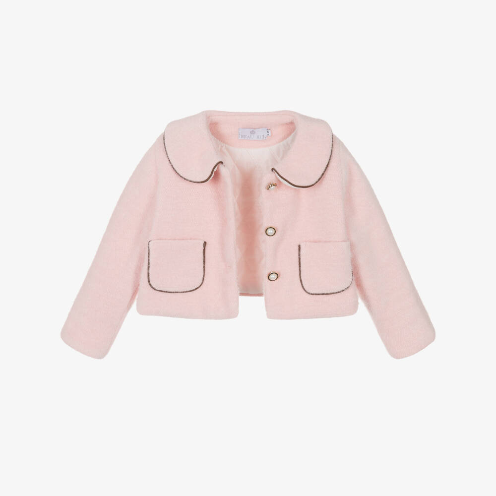 Beau KiD-طقم فستان بنقشة مربعات مع جاكيت لون بيج وبني للبنات  | Childrensalon