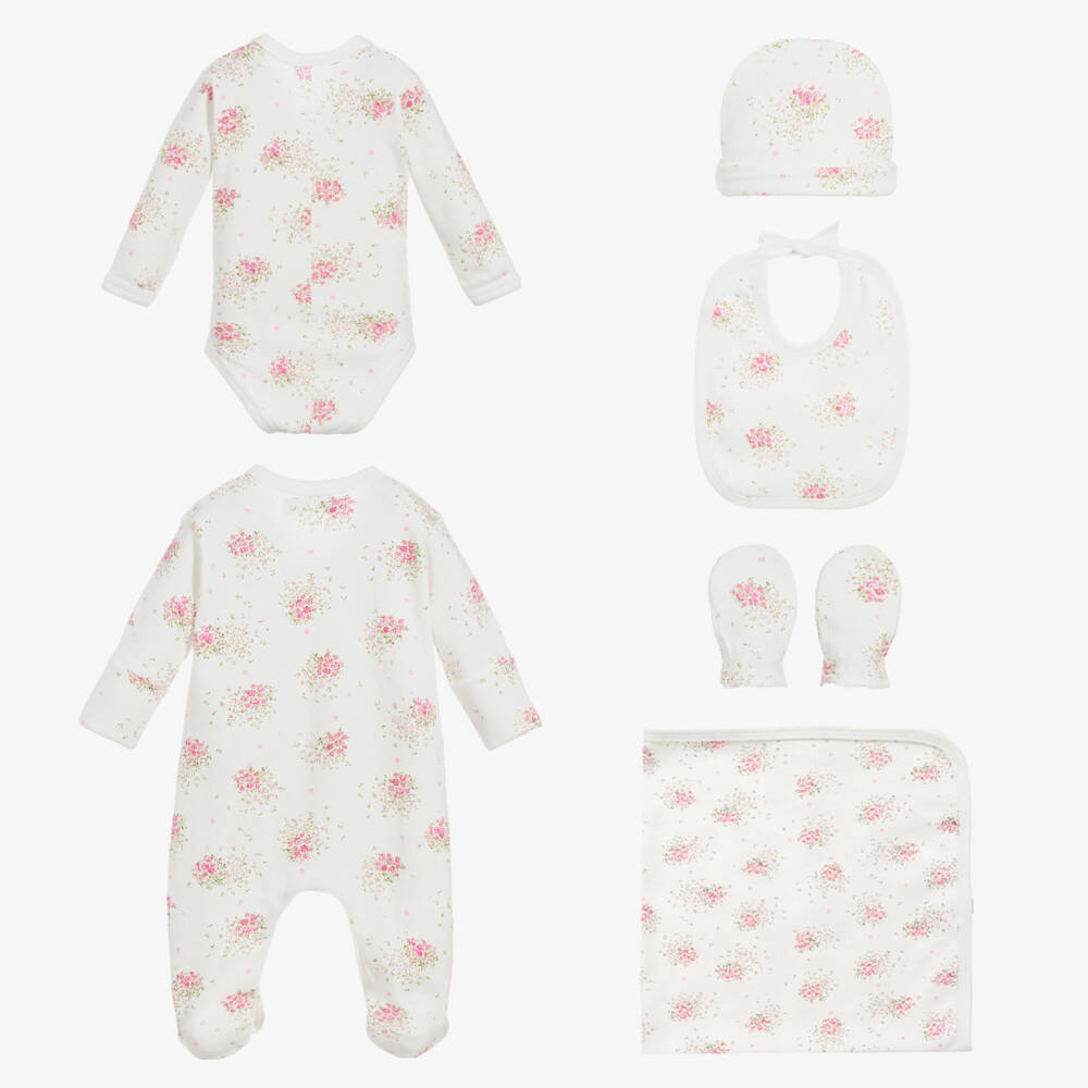 Beau KiD-Girls Ivory Cotton Babysuit Set | Childrensalon